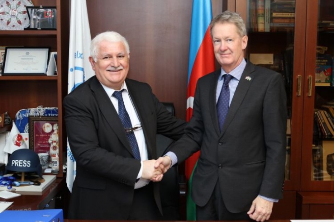 British Ambassador to Azerbaijan James Sharp visited the IEPF's Baku office